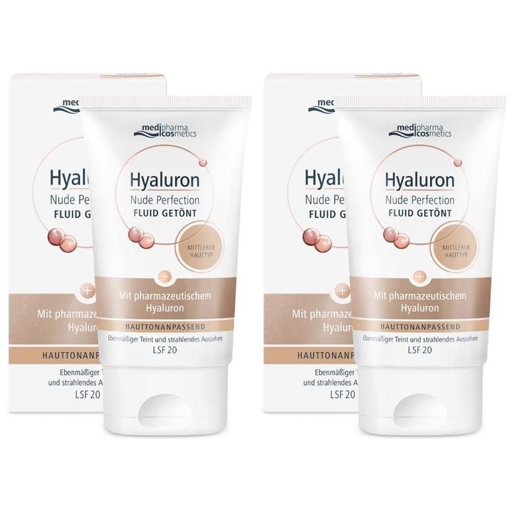 Hyaluron Nude Perfect.Fluid getö.mitt.HT LSF 20 2x 2x50 ml Creme