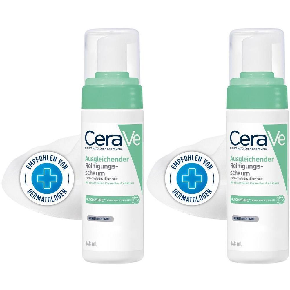 Cerave ausgleichender Reinigungsschaum 2x 2x148 ml Schaum