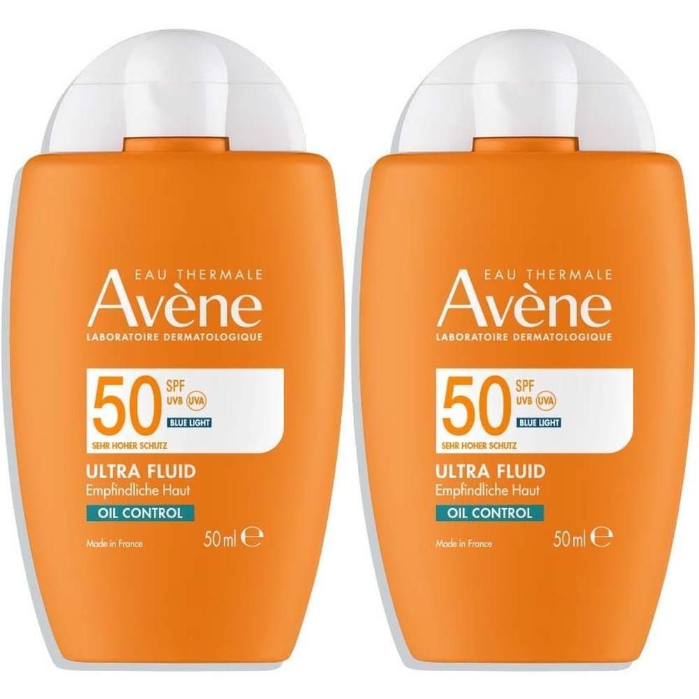 Avene Ultra Fluid Oil Control SPF 50 2x 2x50 ml Emulsion