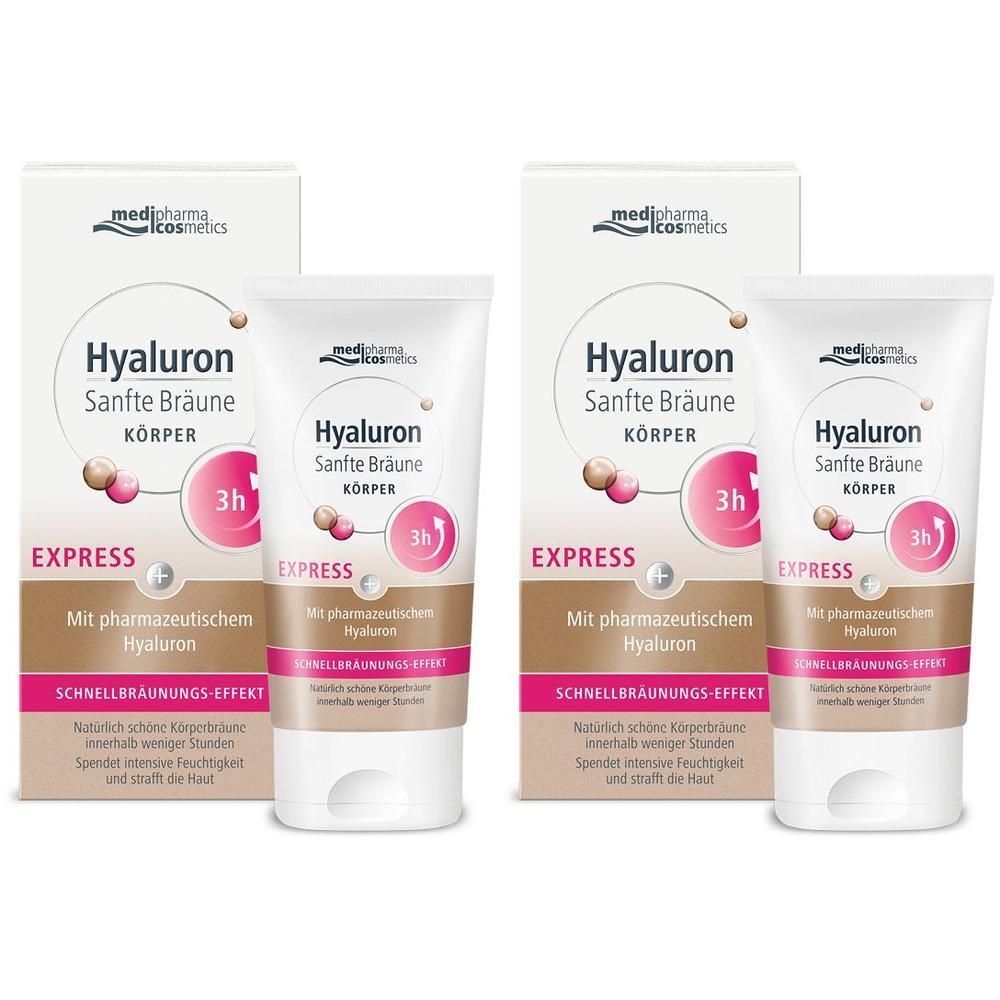 Hyaluron Sanfte Bräune Express Körper Creme 2x 2x150 ml