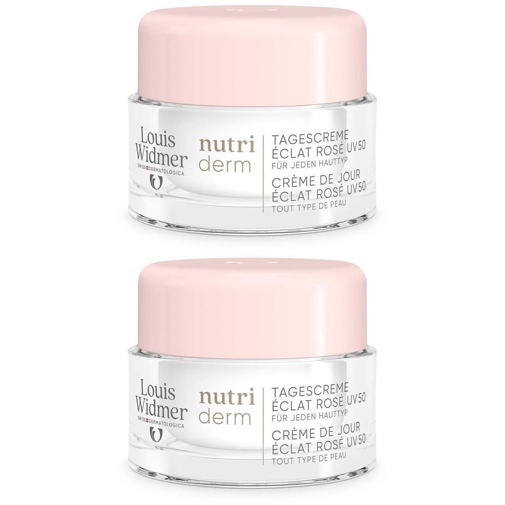 Widmer nutriderm Tagescreme Eclat Rose UV 50 o.P. 2x 2x50 ml