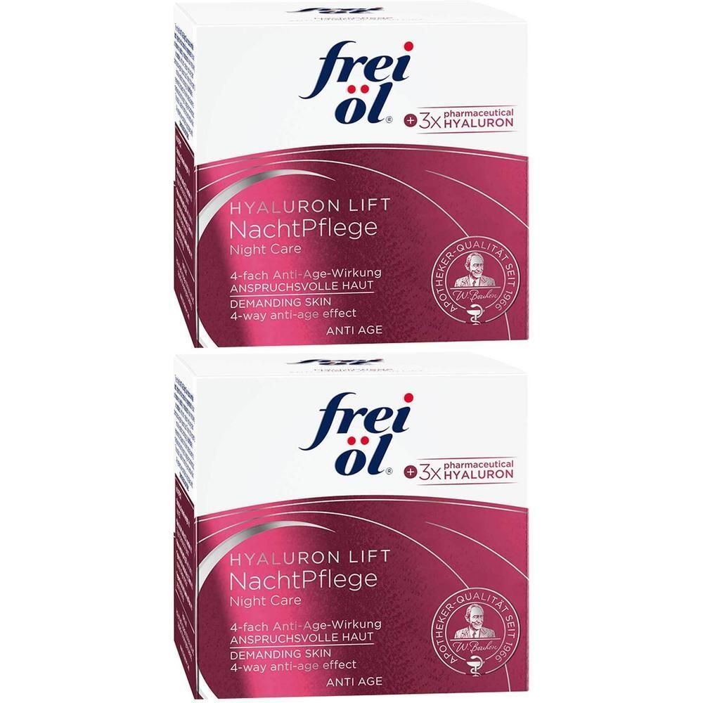 Frei ÖL Anti-Age Hyaluron Lift NachtPflege 2x 2x50 ml Nachtcreme