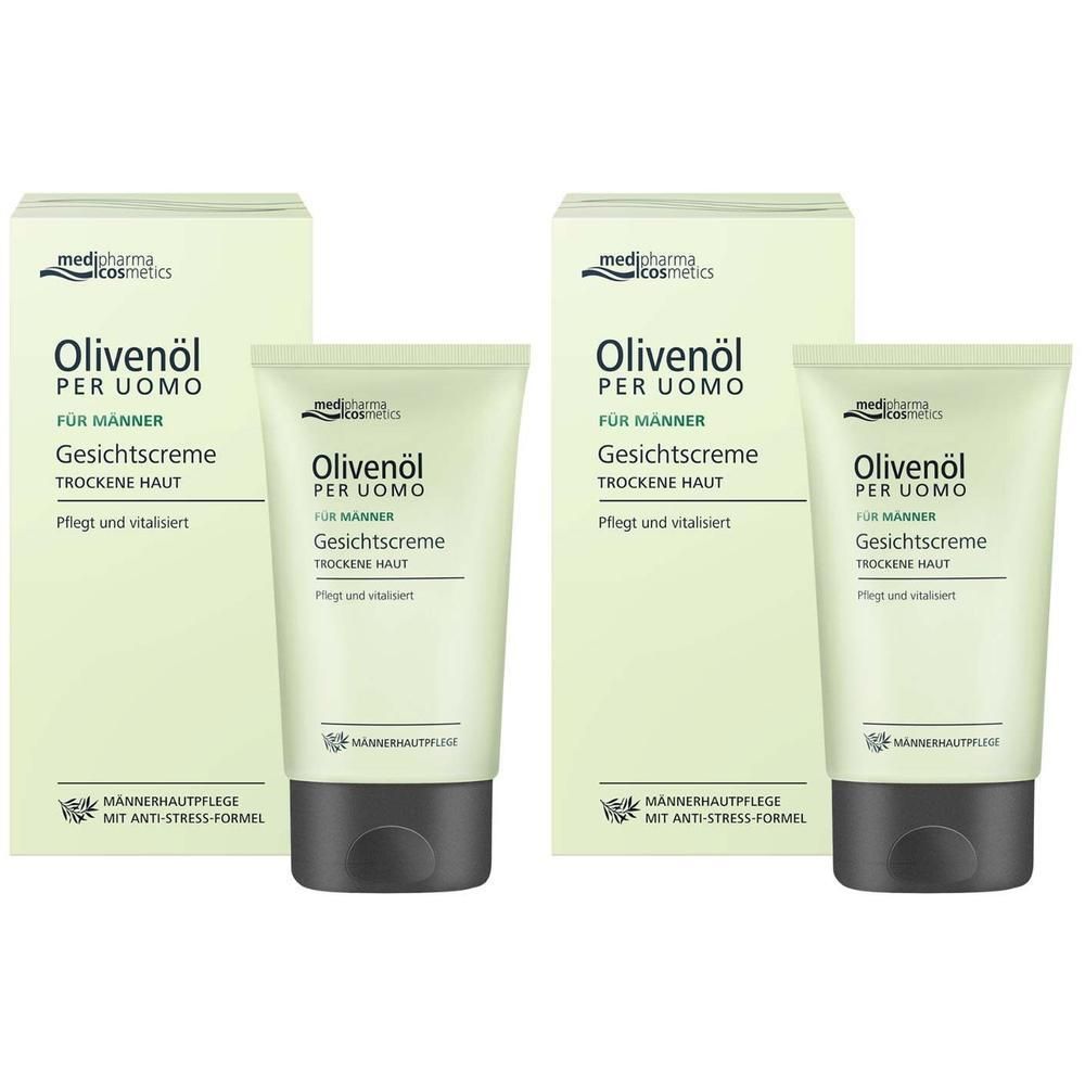 Olivenöl PER Uomo Gesichtscreme 2x 2x50 ml Creme