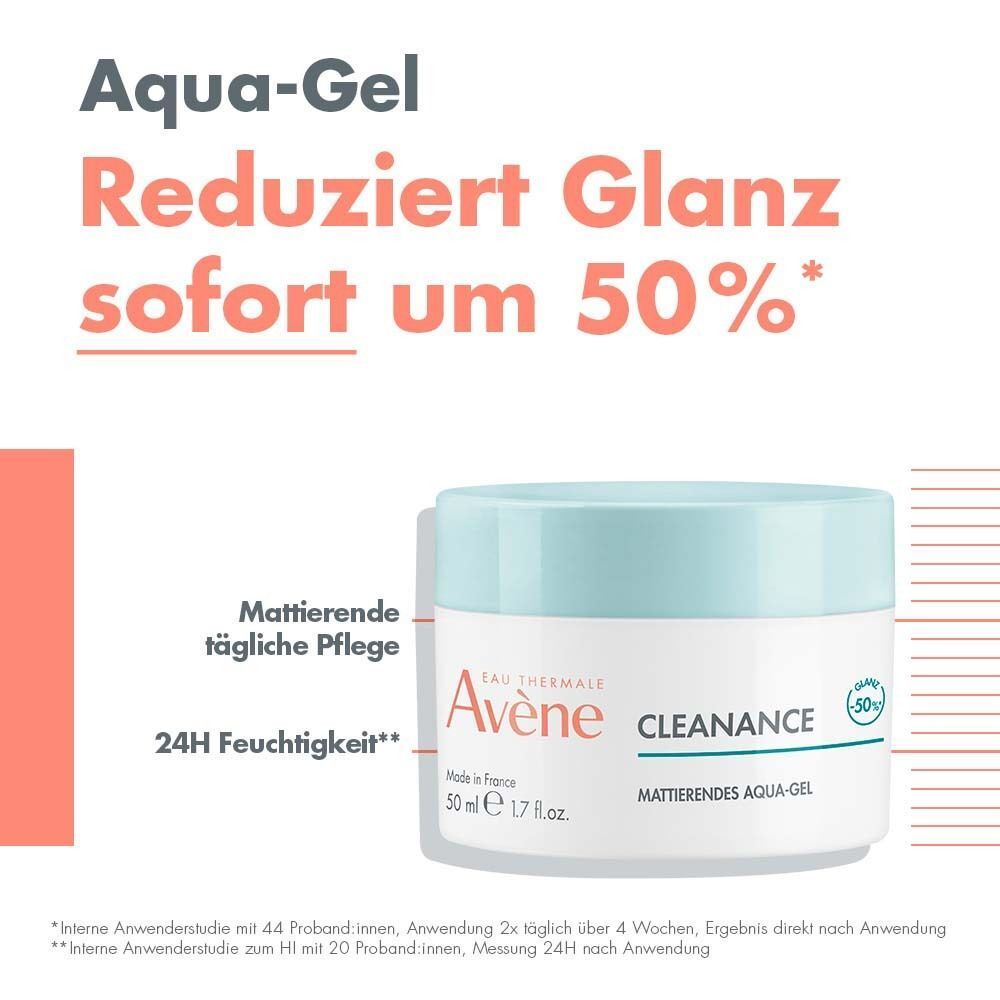 Avène Cleanance Mattierendes Aqua-Gel – verfeinert Poren reduziert Glanz sofort um -50%*