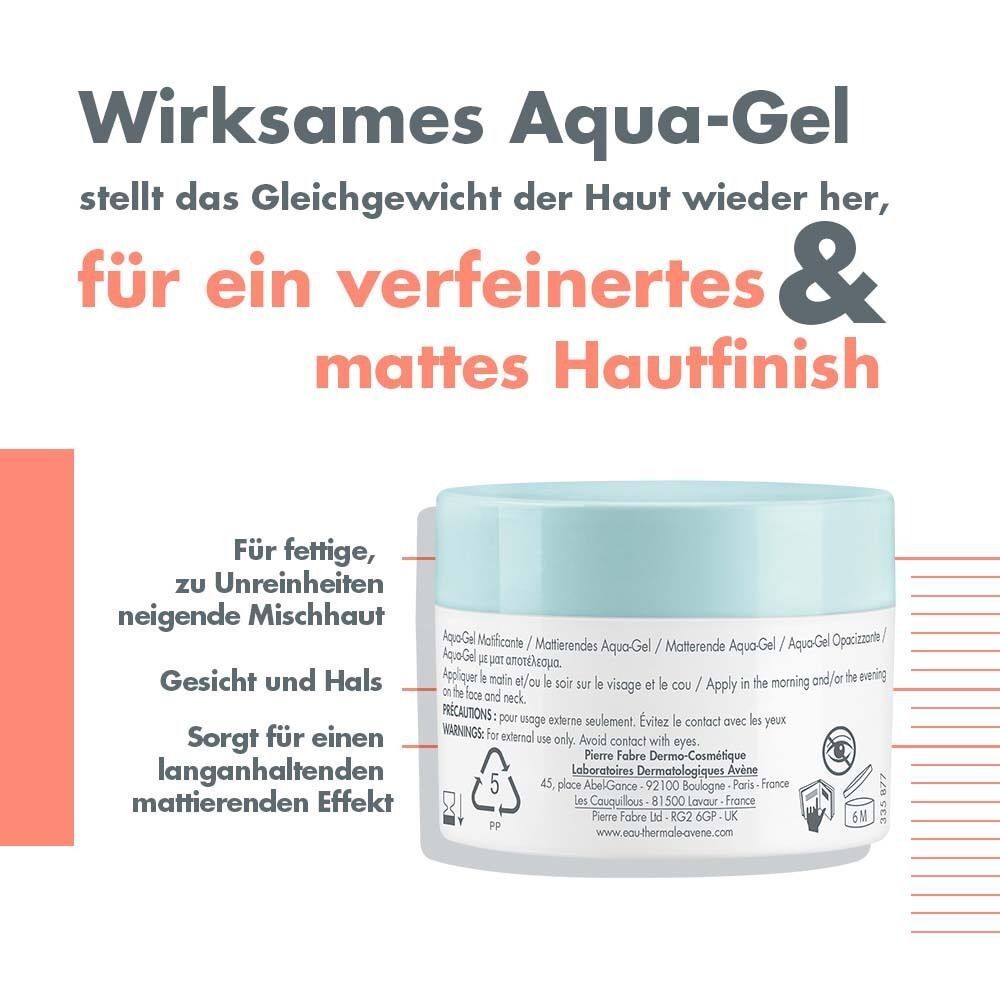 Avène Cleanance Mattierendes Aqua-Gel – verfeinert Poren reduziert Glanz sofort um -50%*
