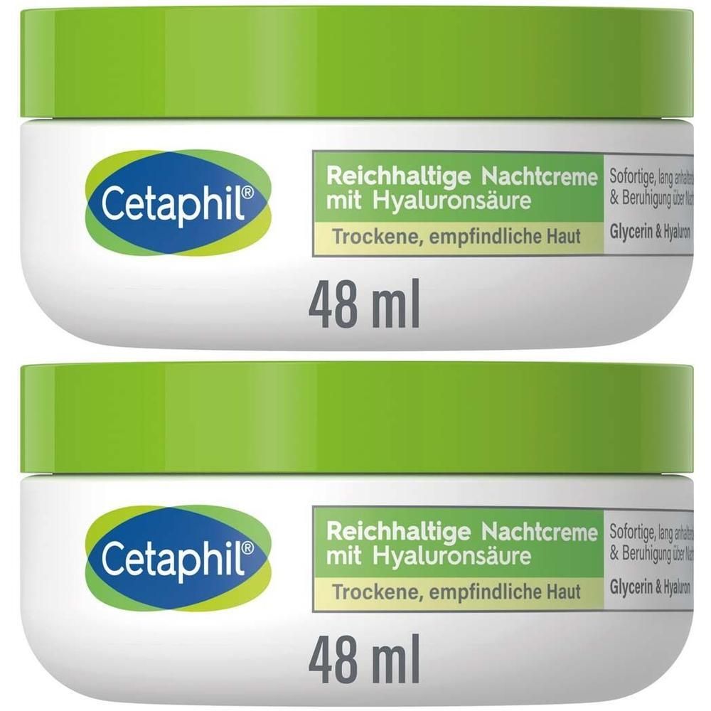 Cetaphil reichhaltige Nachtcreme mit Hyaluronsäure 2x 2x48 g