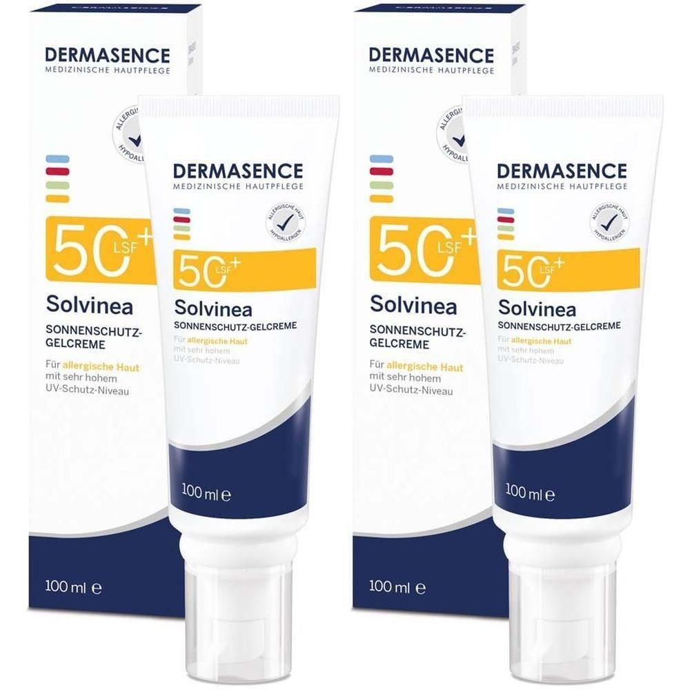 Dermasence Solvinea Sonnenschutz-Gelcreme LSF 50+ 2x 2x100 ml Gel