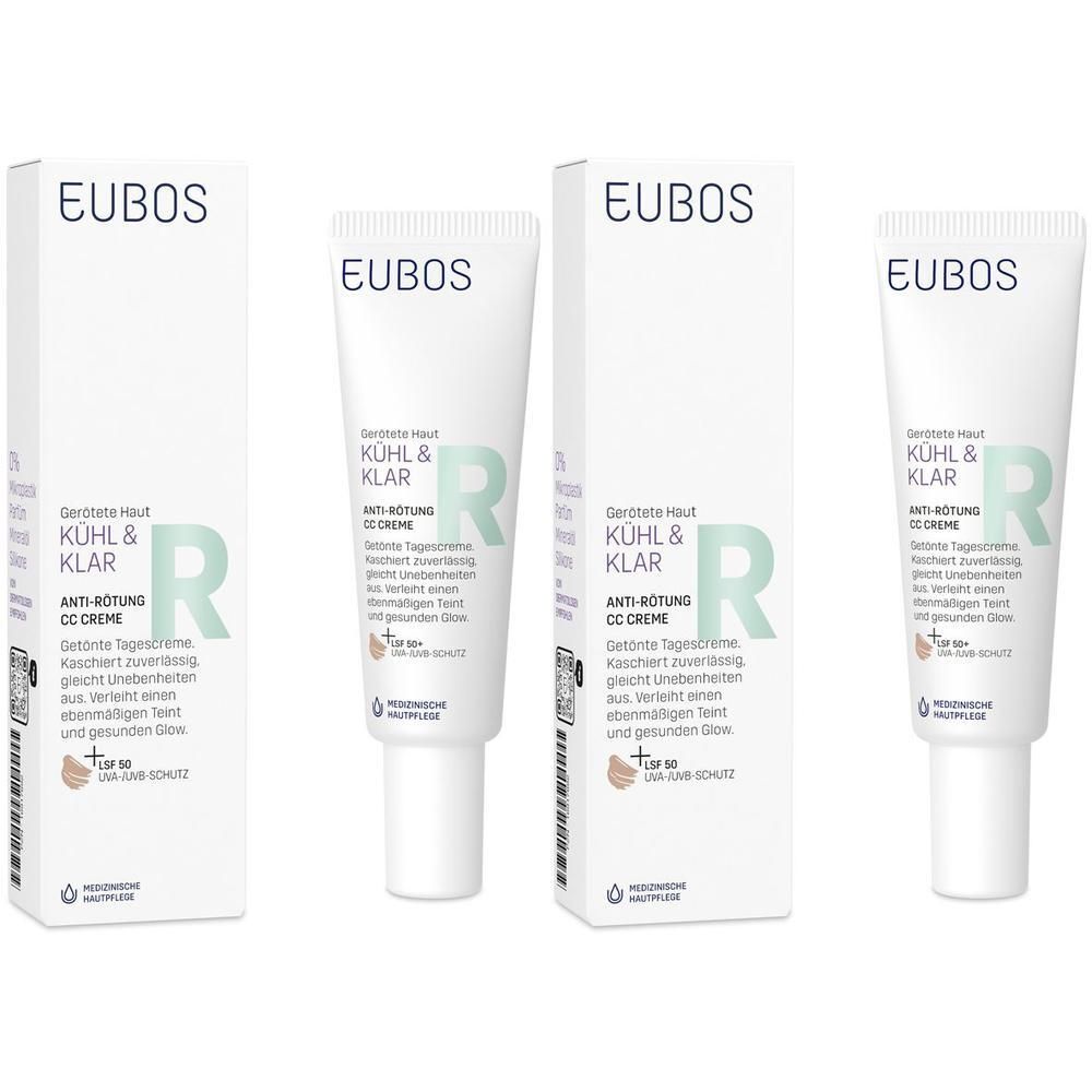 Eubos Kühl & Klar Anti-Rötung CC Creme LSF 50 2x 2x30 ml