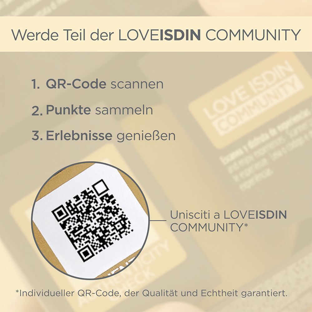QR-Code für die LOVEISDIN COMMUNITY. Text: Werde Teil der LOVEISDIN COMMUNITY.