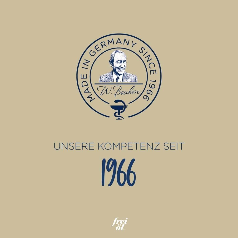 Rundes Logo: Made in Germany since 1966. Text: Unsere Kompetenz seit 1966. Logo frei öl.