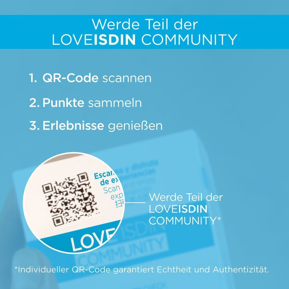 QR-Code und Text: Werde Teil der LOVEISDIN COMMUNITY. Punkte sammeln, Erlebnisse genießen.