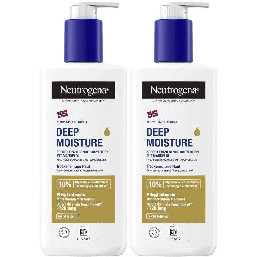 Neutrogena Deep Moisture Creme mit Mandelöl 2x 2x250 ml