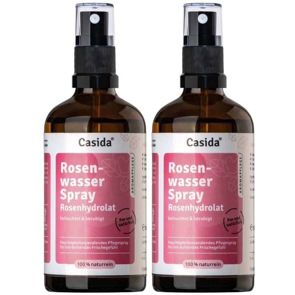 Rosenwasser Spray Rosenhydrolat Bio 2x 2x100 ml