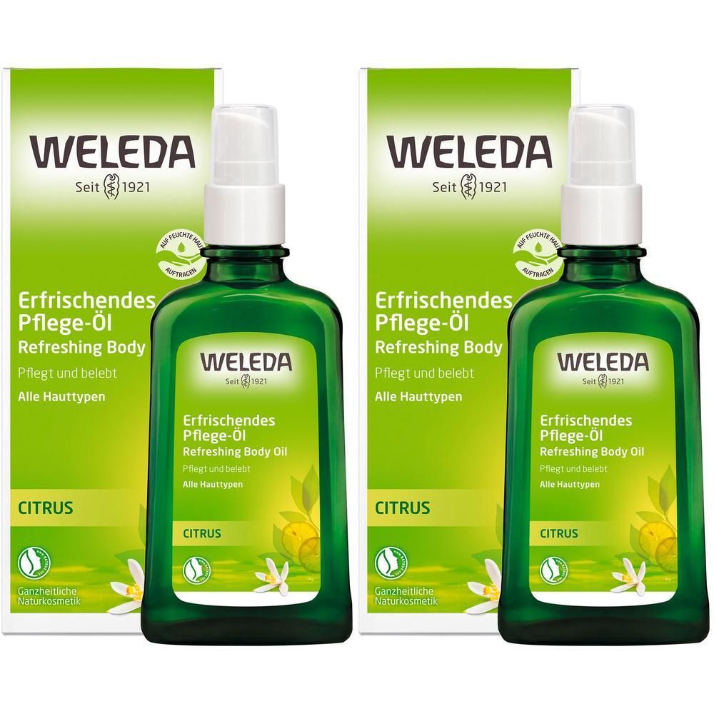 Weleda Citrus erfrischendes Pflege-Öl 2x 2x100 ml Öl