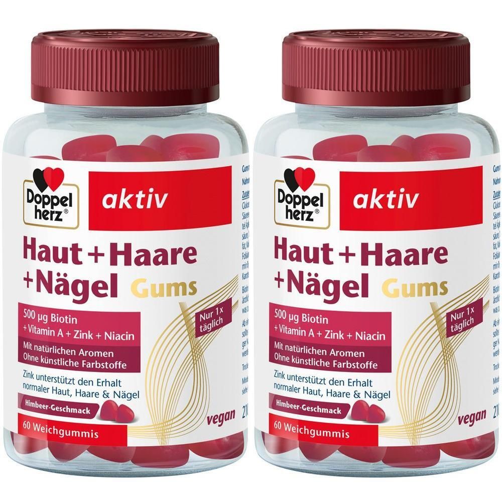 Doppelherz Haut+Haare+Nägel Gums 2x 2x60 St Kaudragees