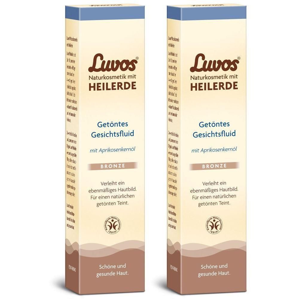 Luvos Naturkosmetik getöntes Gesichtsfluid bronze 2x 2x50 ml Emulsion