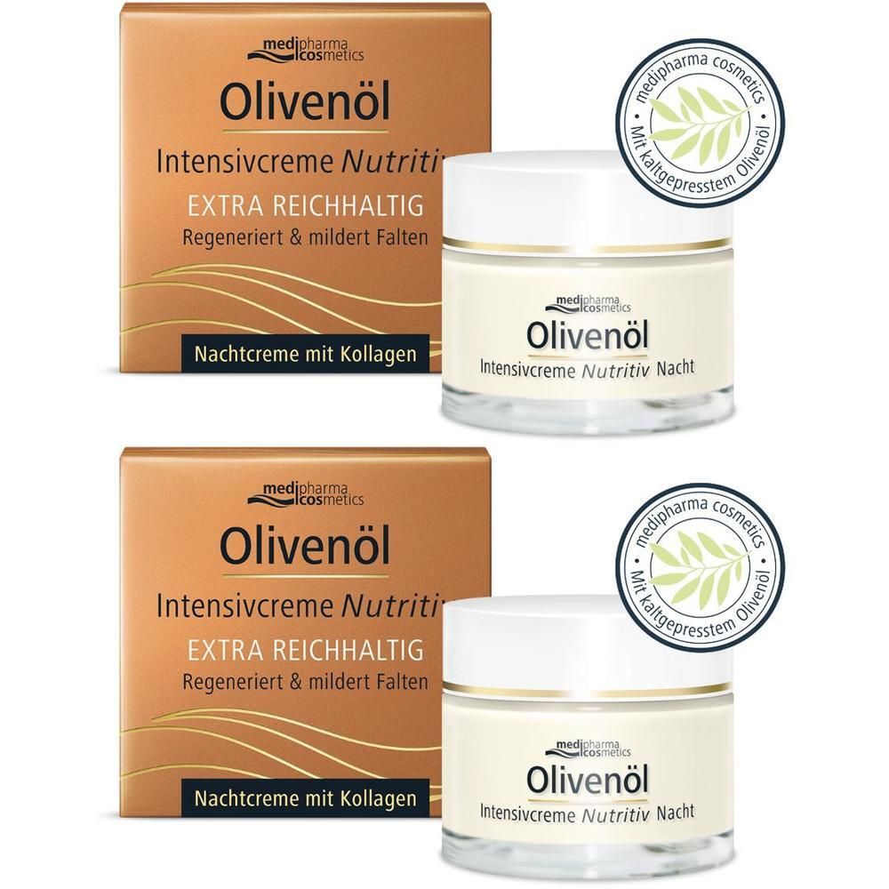 Olivenöl Intensivcreme Nutritiv Nachtcreme 2x 2x50 ml