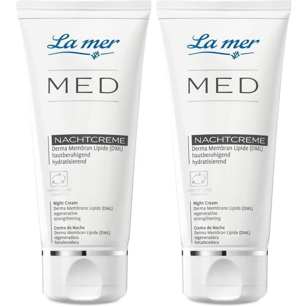 LA MER MED Nachtcreme o.Parfum 2x 2x50 ml Creme