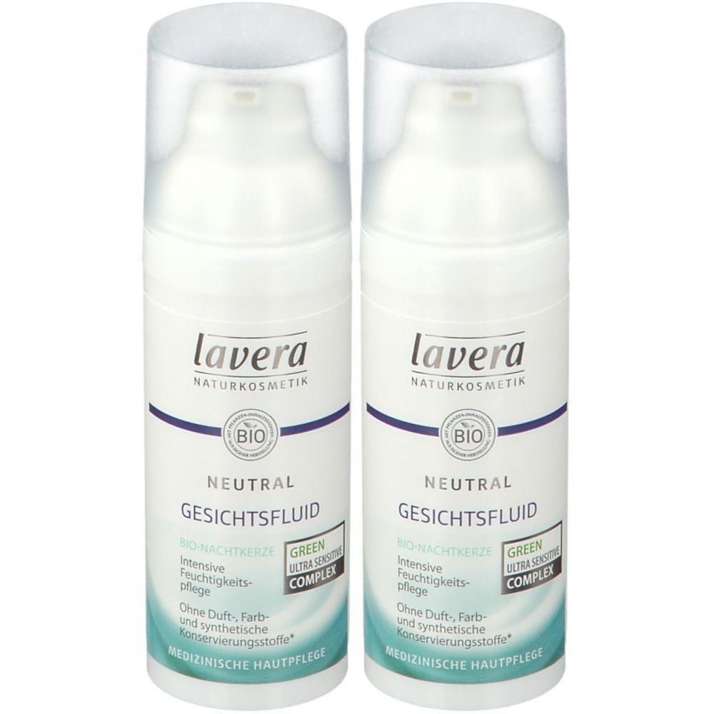 Lavera Neutral Gesichtsfluid 2x 2x50 ml Emulsion