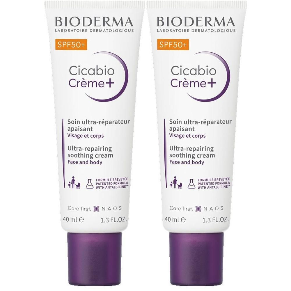 Bioderma Cicabio Creme+ LSF 50+ 2x 2x40 ml Creme