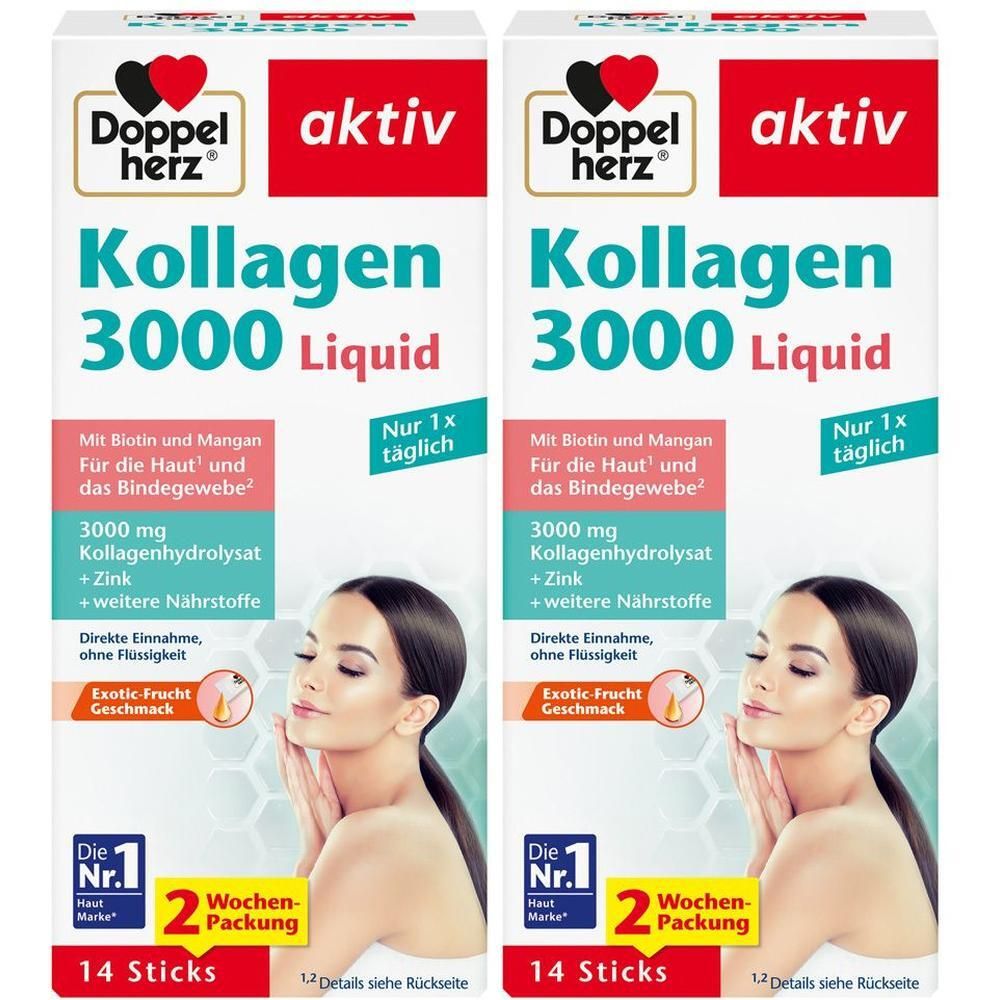 Doppelherz Kollagen 3000 Liquid Sticks 2x 2x14 St Flüssigkeit