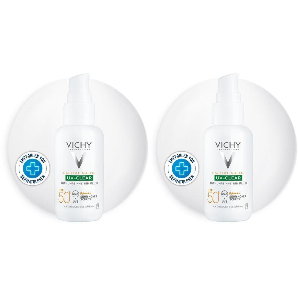 Vichy Capital Soleil UV-Clear LSF 50+ 2x 2x40 ml Flüssigkeit