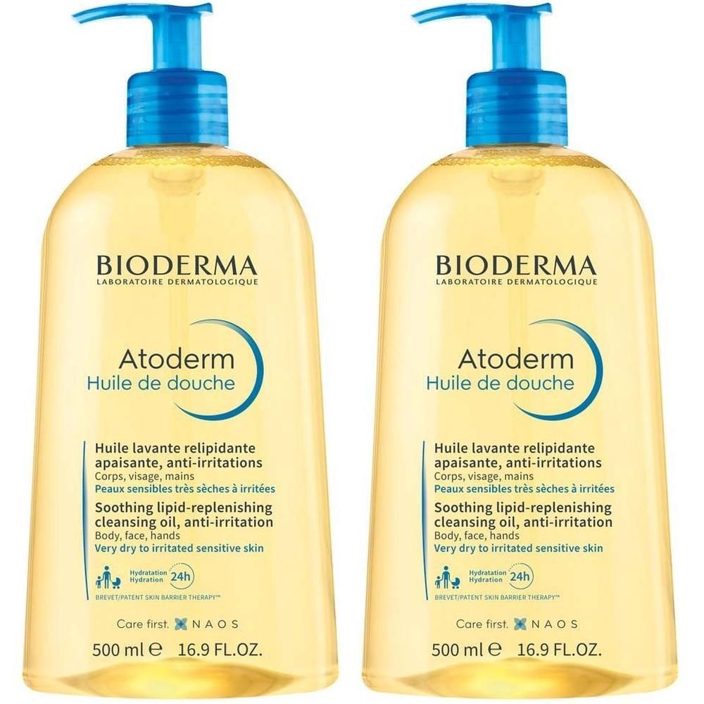 Bioderma Atoderm Huile de Douche 2x 2x500 ml Öl