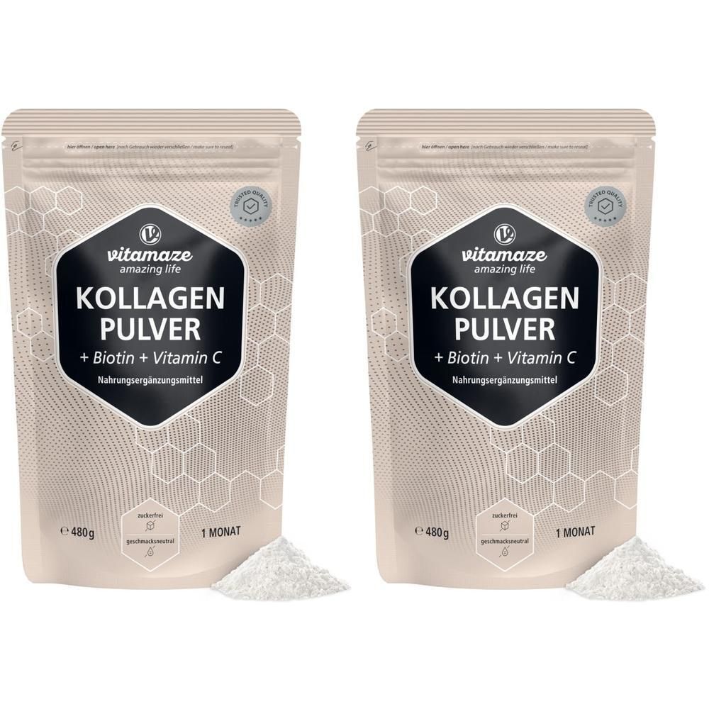 Kollagen PULVER+Biotin+Vitamin C 2x 2x480 g Pulver
