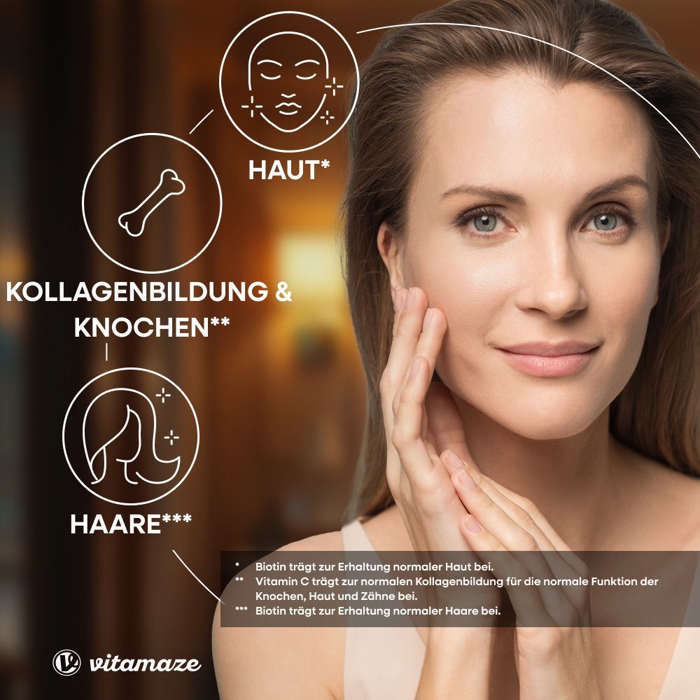 Vitamaze Kollagen Pulver + Biotin + Vitamin C