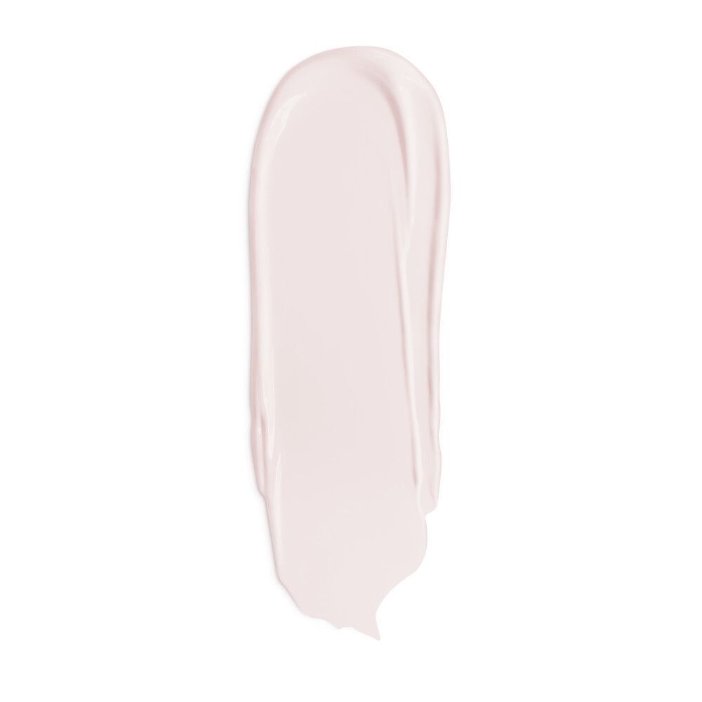 Ein Klecks rosa Creme. Die Textur ist glatt und cremig.