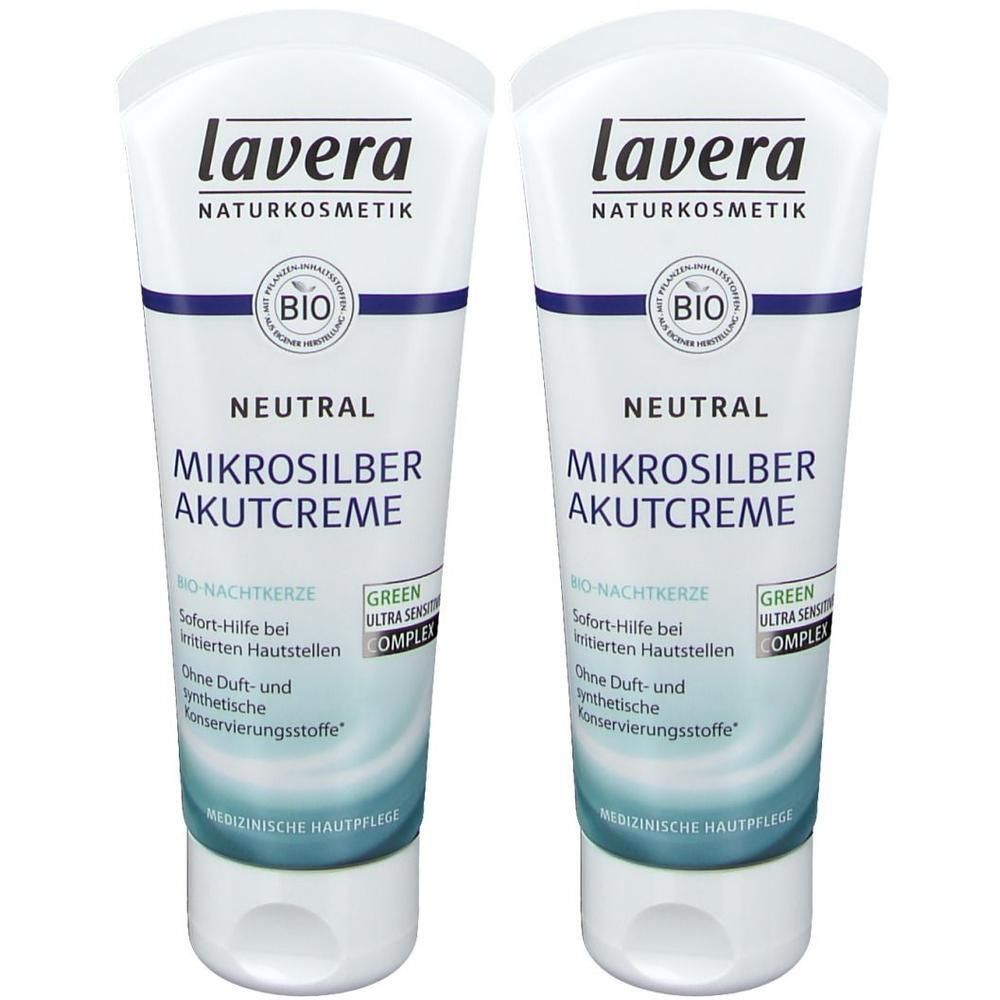 Lavera Neutral Akutcreme mit Mikrosilber 2x 2x75 ml Creme