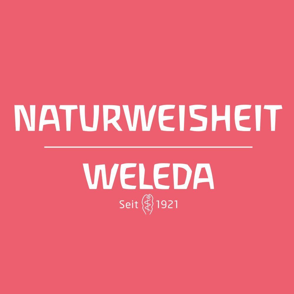 Logo: NATURWEISHEIT WELEDA. Seit 1921.