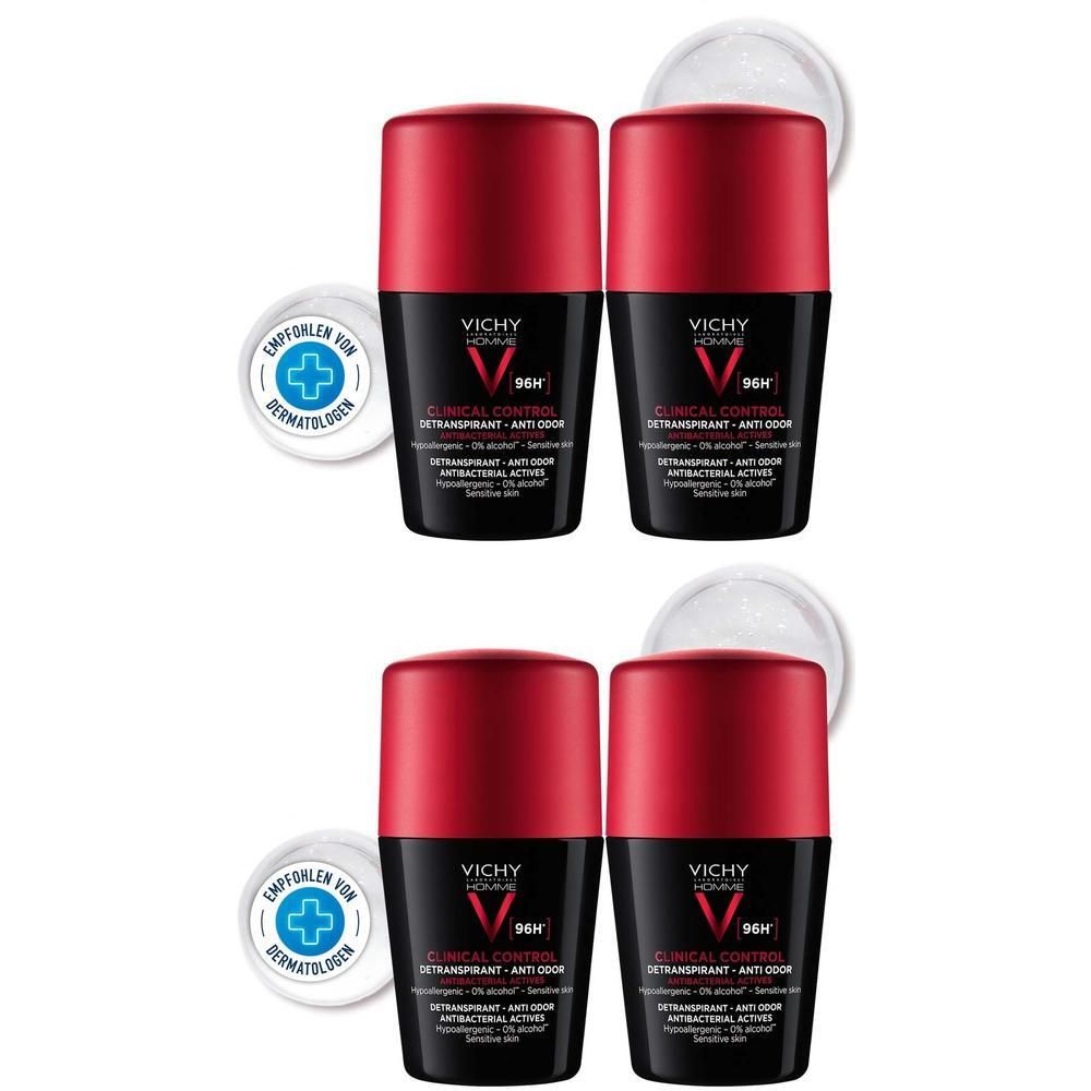 Vichy Homme Deo Roll-on Antitranspirant 96h DP 2x 2x2x50 ml Creme