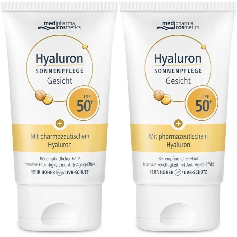 Hyaluron Sonnenpflege Gesicht Creme LSF 50+ 2x 2x50 ml
