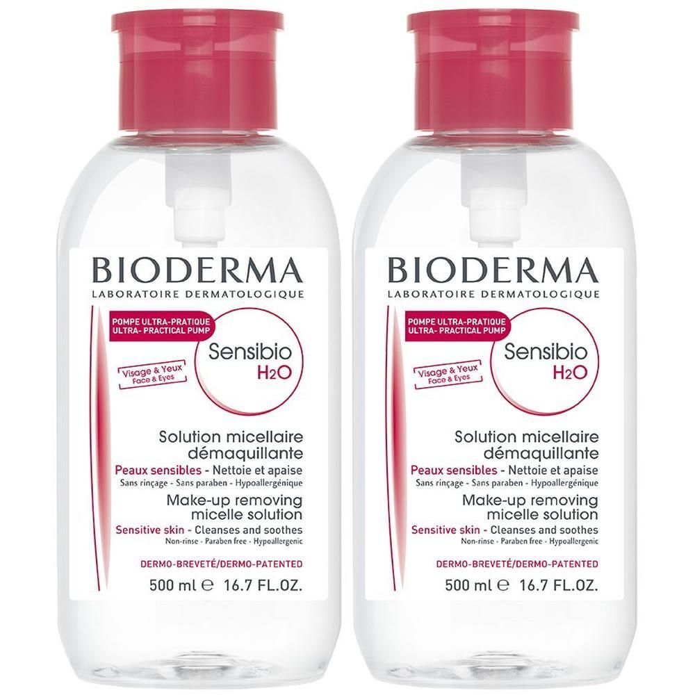 Bioderma Sensibio H2O Rein.Lsg.Mizellenwasser Pump 2x 2x500 ml Lösung