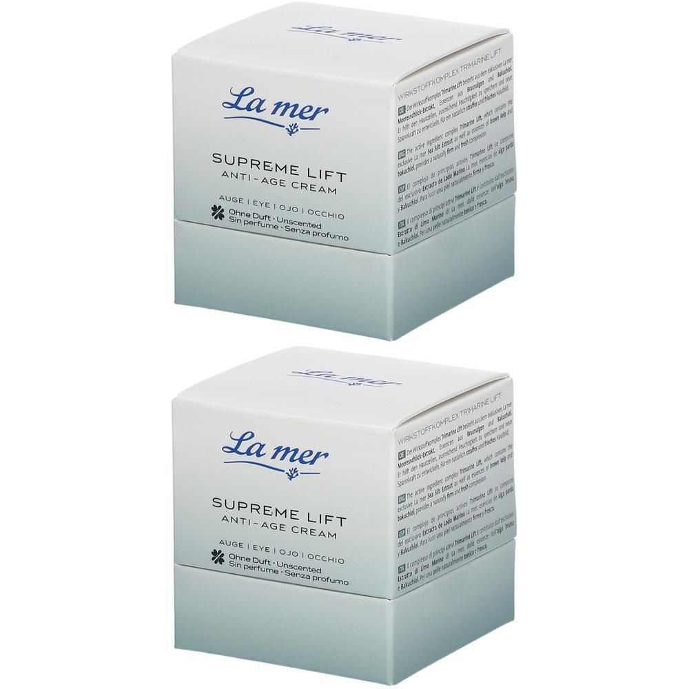 LA MER Supreme Lift Anti-Age Augencreme o.Parfum 2x 2x15 ml Creme