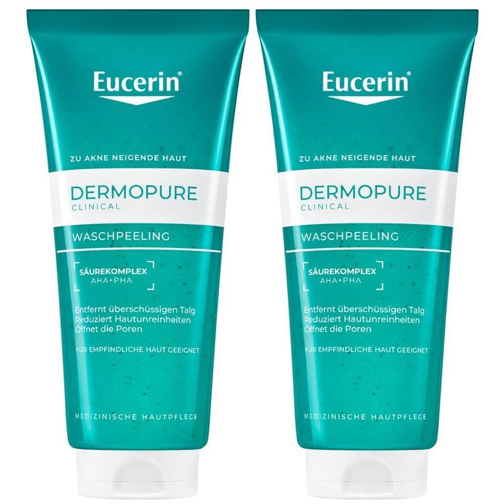 Eucerin DermoPure Clinical Waschpeeling 2x 2x100 ml Gel