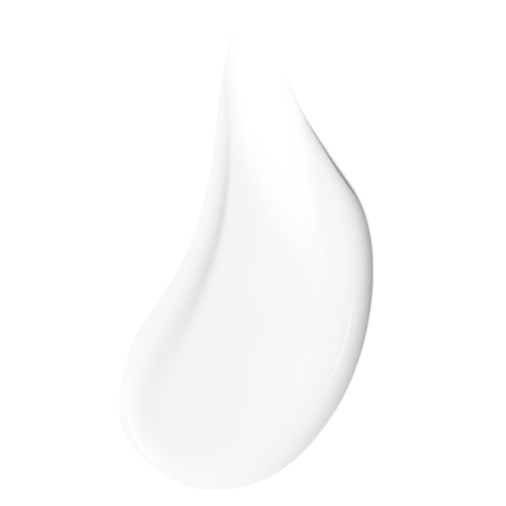 Weißes Creme-Gel, Tropfenform, auf weißem Hintergrund.