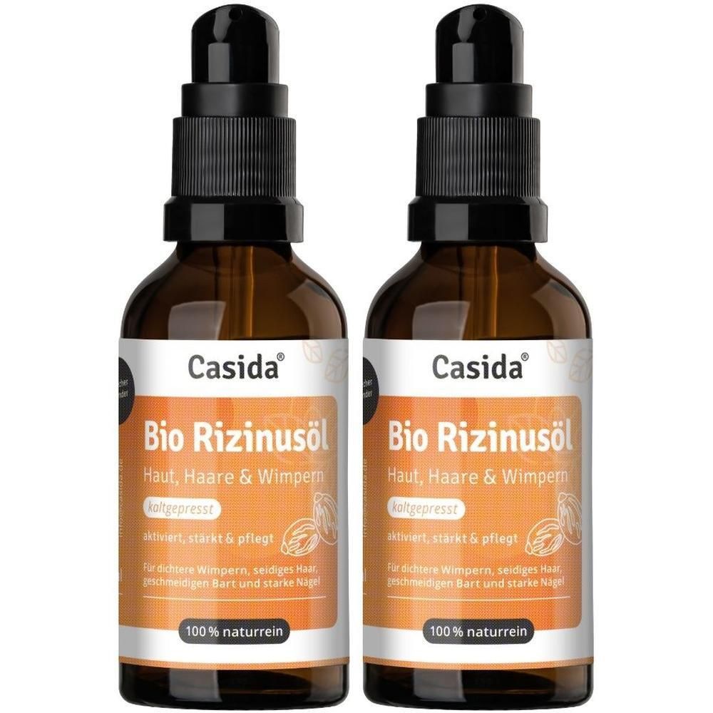 Rizinusöl kaltgepresst Bio Haut Haare Wimpern 2x 2x50 ml Öl