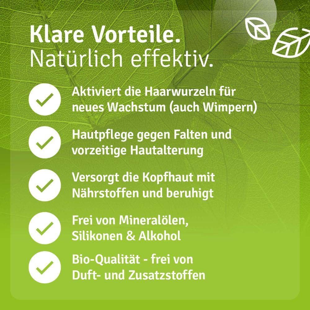 Text: Klare Vorteile. Natürlich effektiv. Aufzählungspunkte mit Vorteilen. Keine Produktabbildung.