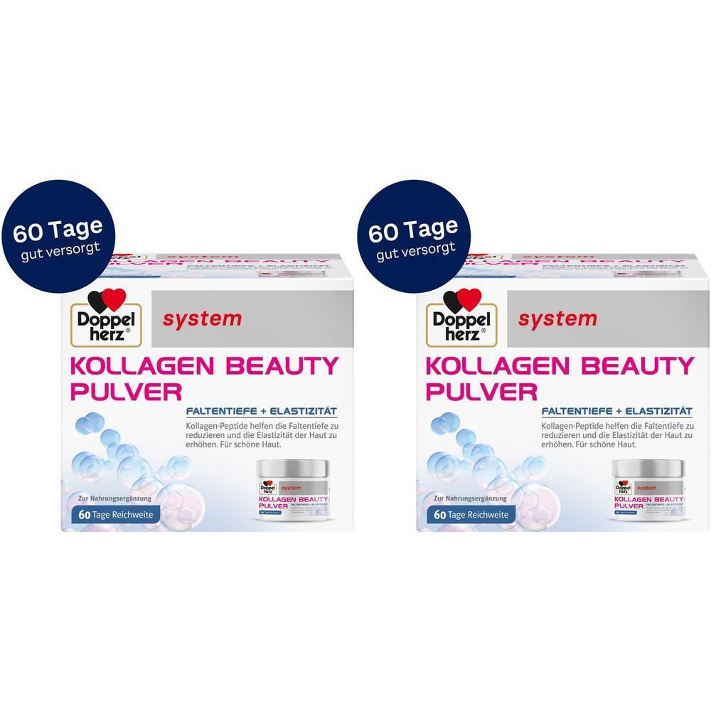 Doppelherz Kollagen Beauty system Pulver 2x 2x150 g