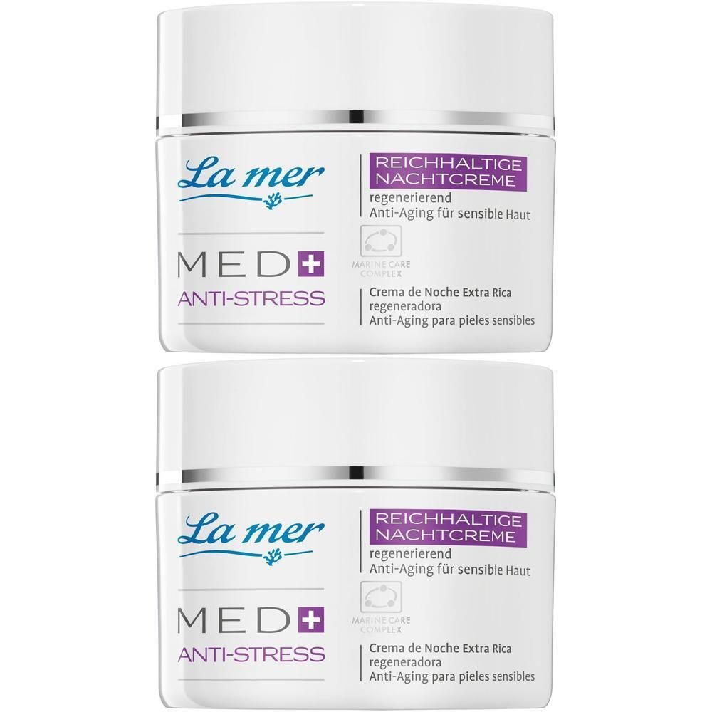LA MER Med+ Anti-Stress reichhalt.Nachtcre.o.Parf. 2x 2x50 ml Nachtcreme