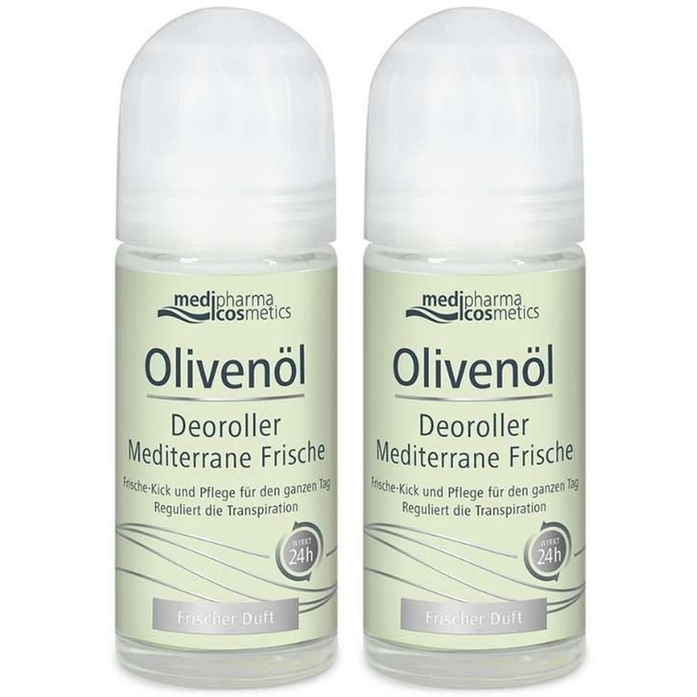 Olivenöl Deoroller mediterrane Frische 2x 2x50 ml Roller