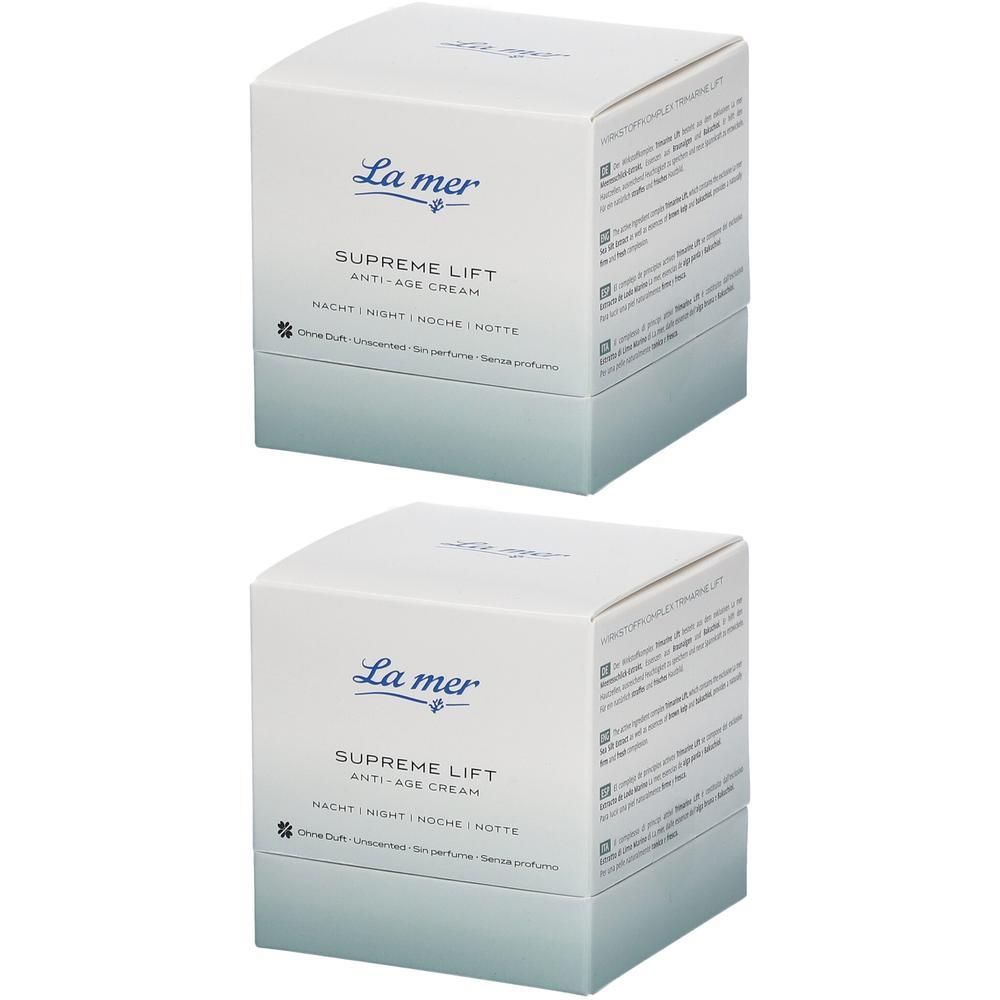 LA MER Supreme Lift Anti-Age Cream Nacht o.Parfum 2x 2x50 ml Creme