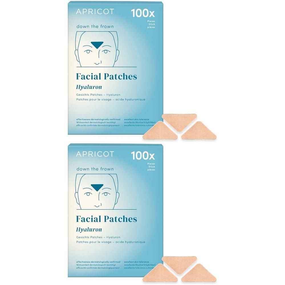 Apricot Facial Patches Hyaluron beige 2x 2x100 St Pflaster