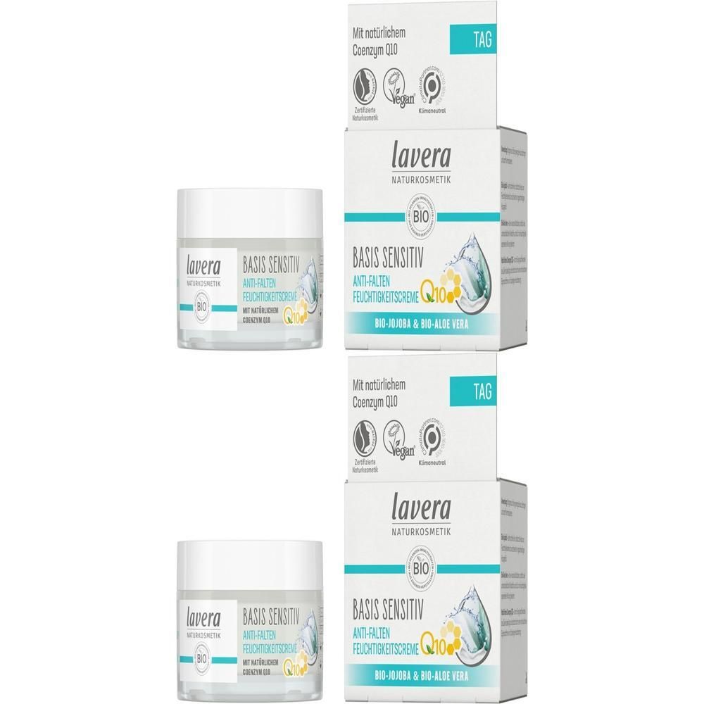 Lavera basis sensitiv Feuchtigkeitscreme Q10 2x 2x50 ml Tagescreme