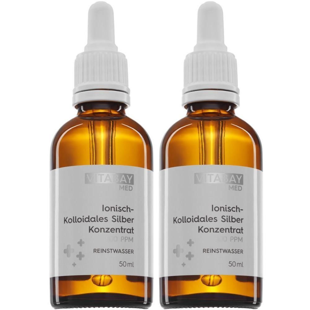 Kolloidales Silber 500 ppm Konzentrat 2x 2x50 ml Flüssigkeit