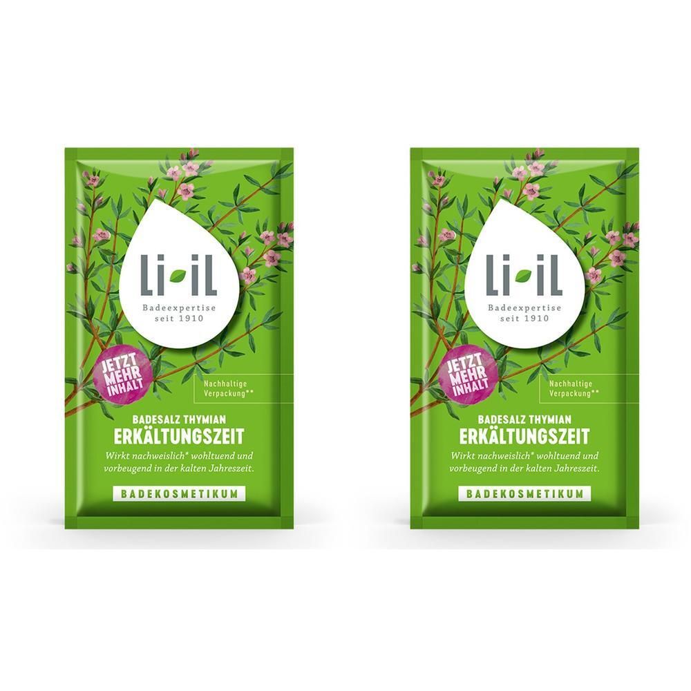 Li-Il Badesalz Thymian Erkältungszeit 2x 2x80 g Bad