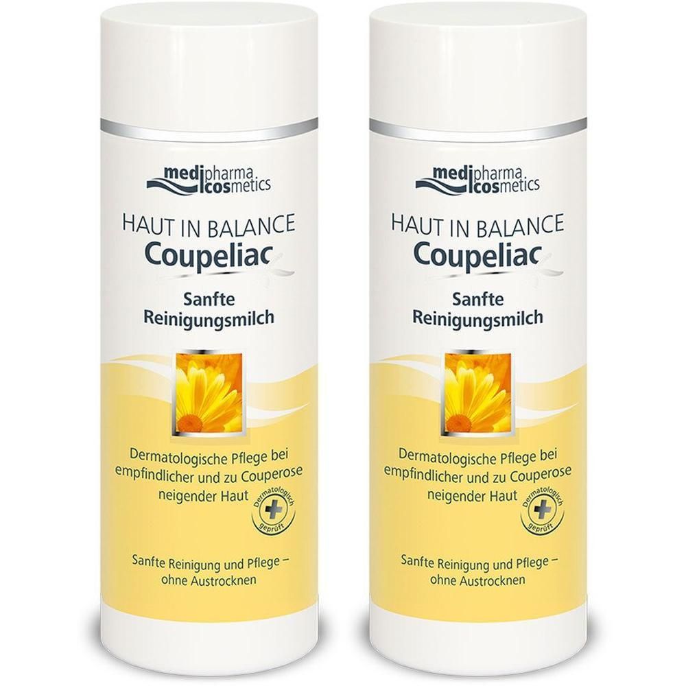 Haut IN Balance Coupeliac sanfte Reinigungsmilch 2x 2x200 ml Milch