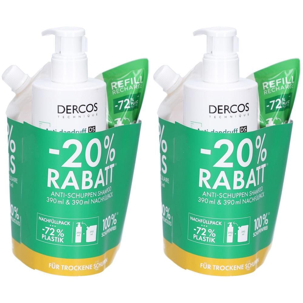 Vichy Dercos Anti-Schuppen Sha.trock.Kopfh.+NF Set 2x 2x2x390 ml Shampoo